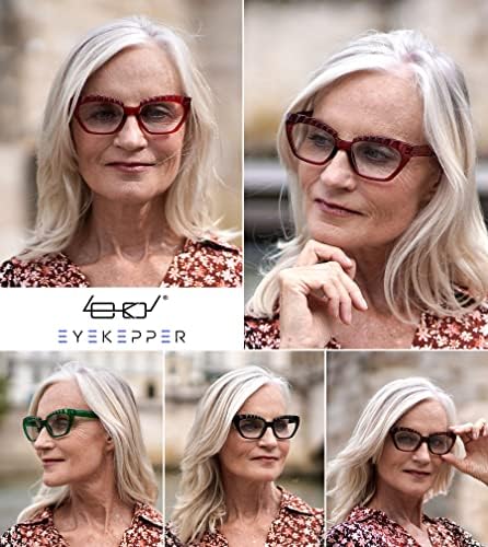 Óculos de leitura de 5 pacote para mulheres para mulheres elegantes leitores