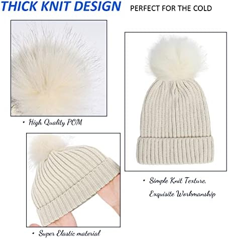 Mulheres gorros chapéus luvas de inverno, chapéu quente e luvas de malha macia, boné de abastecimento de ladras, chapéus de gorro para mulheres meninas