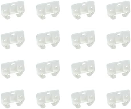 Guia de gaveta suportes de guia de trilhos de gaveta plástica para gaveta do armário de cômodas, branco, 8 pcs