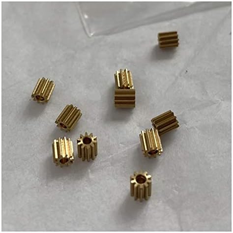 Yingjun 10pcs Pequenas engrenagens de bronze de cobre 0,3m 10t dentes 1,48 1,5 mm 1,98 2mm de diâmetro engrenagens de diâmetro