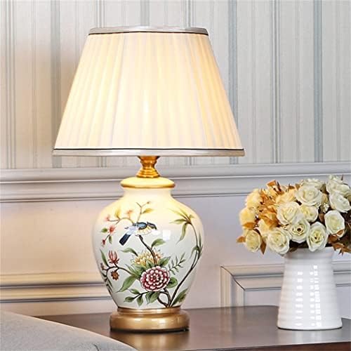 N/A Cerâmica Lâmpada de mesa de mesa European Flor e Bird Room Larroom Bedside Lamp de mesa Retro Study Villa