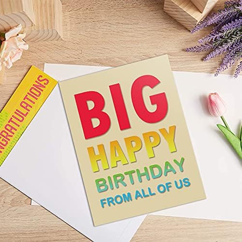 Big Happy Birthday Card, Grupo de grandes dimensões Bday Greeting Card, Cartão surpresa para os membros da família Professor