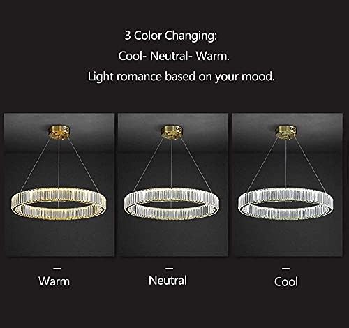 Axamato de lustre de cristal moderno iluminação pingente de anel de LED de lustre de teto pendurado lustre de ouro para