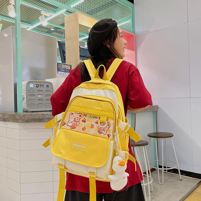 Mochila Kawaii para Meninas Mochilas japonesas Nylon à prova d'água com bolsa de viagem estética de mochila estética