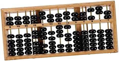 Toyvian 4pcs Abacus Wooden Khaki Wood Stupils