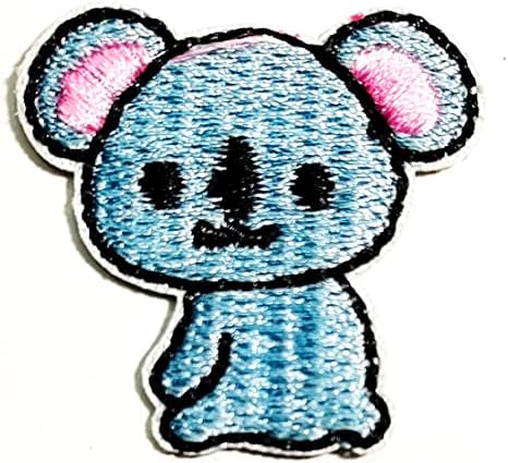 Kleenplus Mini azul coala urso desenho animado infantil ferro em remendos estilo moda bordado motivos de apliques de decoração