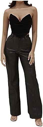 Ethkia 3xl para mulheres plus size size feminina colorida feminina calça calça calça de dois bolsos de dois bolsos