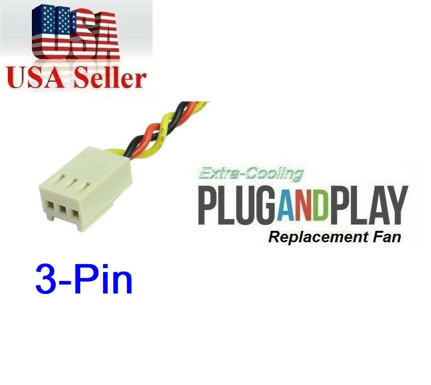 3 Pacote de plug-and-play extra-refrigerador silencioso! Ventiladores de substituição compatíveis para fã Dell 7024 PC7024