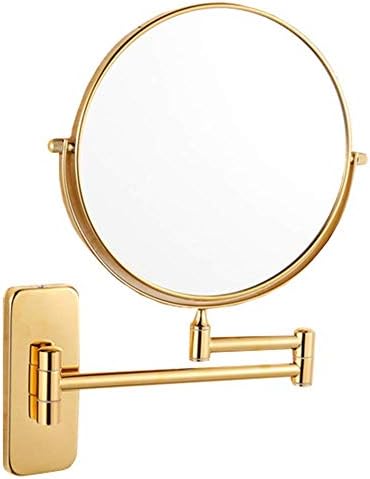 Lianxiao - espelho de maquiagem, espelho dobrável de banheiro de dupla face de 10x de ampliação da forma de vaidade cosmética