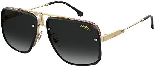 Óculos de sol Carrera Glória II Rhl Gold Black 59-18-145 unissex/metal/retangular