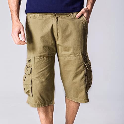 Jeshifangjiusu Shorts de carga masculina de alcance elástico FIT BRACH SHORT SUMPLO CASual de algodão com bolsos