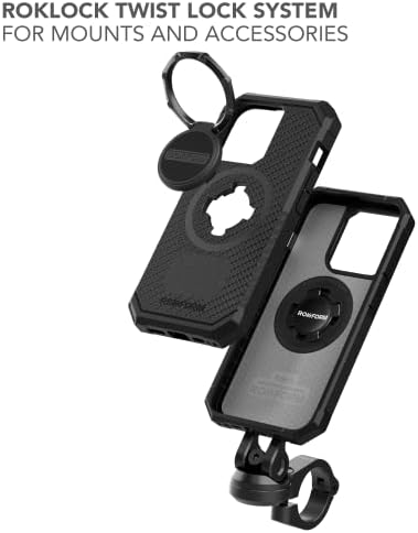 Rokform - iPhone 14 Pro Dual Magnet & Magsafe compatível com estojo robusto + montagem de telefone magnético baixo Pro Magne