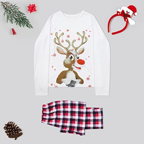 Diyago Family pijamas Holiday, Christmas Matching Manga de manga longa e calça Holiday Funny PJ Nightwear Set Lounge Nightgown