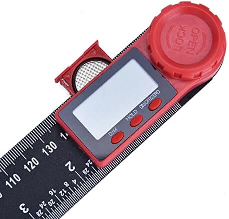 Profissionalmente 0-360 ° Medição completa LCD Digital Display Finder Régua Medidor de Medida de Transferidor