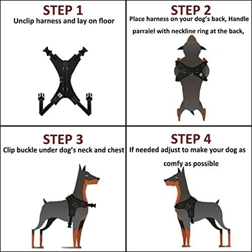 Sem arnês de cachorro, conforto ajustável respirável, coleira grátis incluída, para um cão grande médio, melhor para treinar a caminhada LightBlue XS