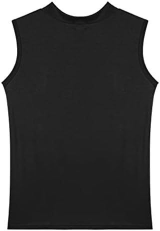FeShow Men's Fashion Sleesess subdhirts camisetas camisetas térmicas Tops Tops Mock Turtleneck Slim Fit Tank Top