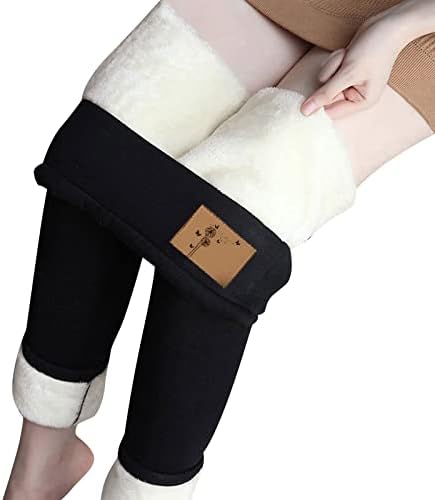 Perneiras grossas para mulheres na cintura alta espessa calça de ioga térmica grossa de mais tamanhos de lã de lã de lã de lã