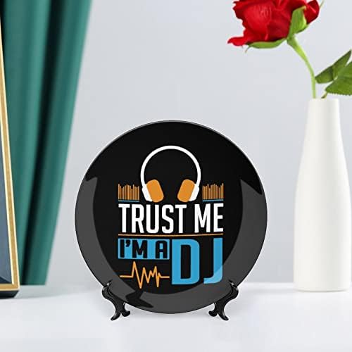 Confie em mim, eu sou um DJ Placas de cerâmica redonda de prato com DIF para a decoração do casamento em casa