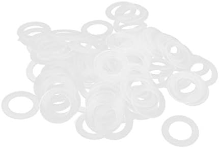 Arruelas de nylon de nylon x-dree Junta 22mm x 14 mm x 1,2 mm 100pcs limpo (junta de arandelas aislantes planas de nylon de 22 mm x 14 mm x 1,2 mm 100 piezas transparente