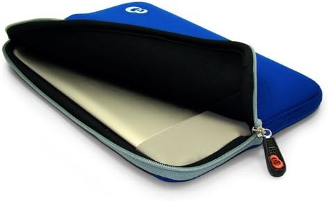Blue Slim Design Neoprene macio Caixa de tampa com bolso extra para romance pandigital 7 polegadas colorido multimídia ereader e alça de mão e fones de ouvido