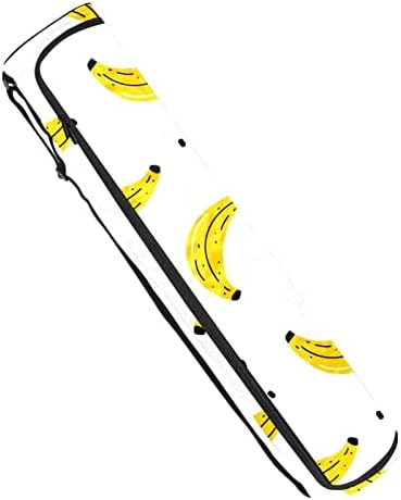 Padrão de banana amarela Bolsa de transportador de tapete de fruta de fruta com alça de ombro de ioga bolsa de ginástica bolsa de