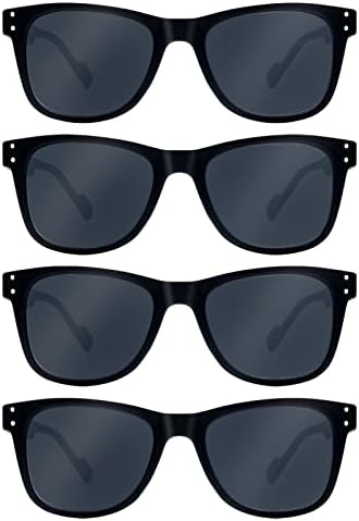 SunVoes 4 Pack Leitura de óculos de sol para mulheres Spring Hinge, UV 400 Proteção Lente Full Reader Sunglasses-Not Bifocals