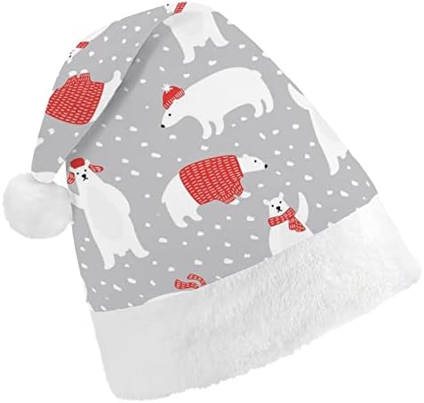 Ursos polares fofos chapéus de natal para adultos chapéus de natal para férias