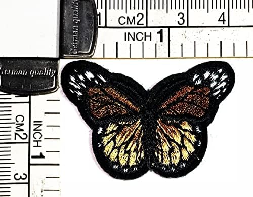 Kleenplus 3pcs. Mini Butterfly Butterfly Brown Butterfly Cartoon Adesivos Crafts Artes Reparo Reparo de ferro bordado em costura