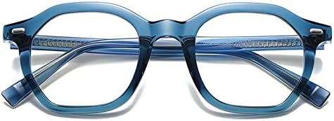 Copos quadrados de bloqueio de luz azul quadrada TR90 Spring Anti -Eyestrain UV400 óculos, óculos de leitura de computador para homens