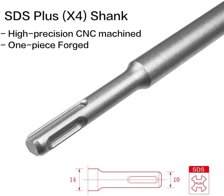 SDS PLUS RURCAPRADOR DE PISO 4 ”x 10”, remove os adesivos Thinset, trabalha com a ferramenta de perfuração de martelo rotativo SDS-PLUS,