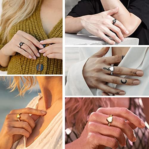 Memorial Keetake Urn Rings For Ashes Hair for Mulher Men, anel de coração Claddagh, anel de rosa, jóias de cremação, aço inoxidável