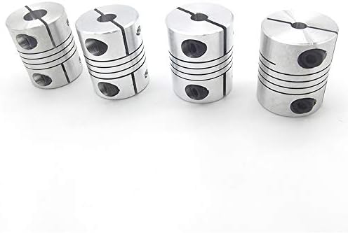 Couplador de diâmetro de peças XMEIFEI 4pcs 12x6.35mm D25L30 Eixo Z Acoplamento flexível para acoplamentos do eixo do motor