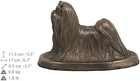 Shih Tzu, urna para cães Ashes Memorial com estátua, nome do animal de estimação e citação - Artdog personalizado