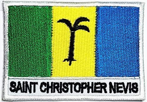 Saint Christopher Nevis Stand. Patches sinalizadores de ferro no exército militar country nacional são christopher