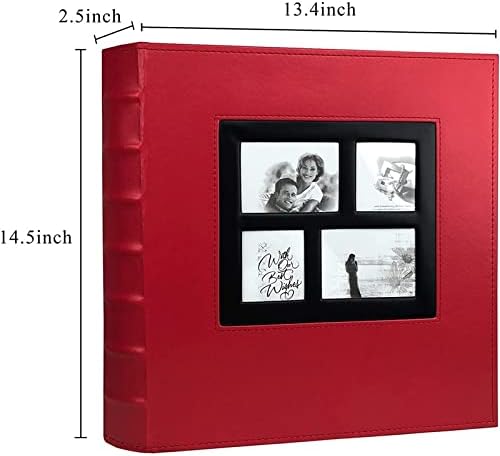 Álbum de fotos Jydbrt segura 4x6 400 páginas páginas de grande capacidade capa de couro fichário de família álbuns de fotos de fotos de bebê