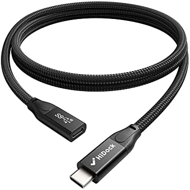 Cabo de extensão USB C Hidock C, USB 3.2 Tipo C Masculino para Feminino Extensão 100W/5A Charging Fast & Sync Extender