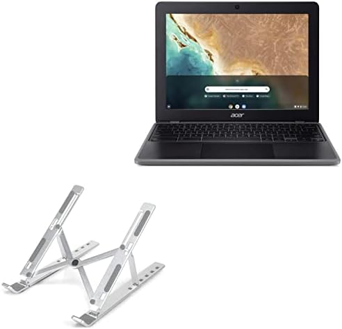 Suporte de ondas de caixa e montagem compatível com o Acer Chromebook 512 - suporte de laptop Quickswitch compacto, suporte portátil de visualização de vários ângulos - prata metálica