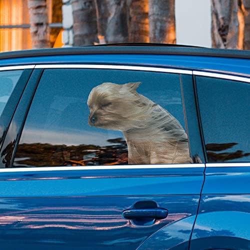 Cartoon Pupn Puppy semi -transparente Vancidores de janela de carro transparente adesivos de janela de carro