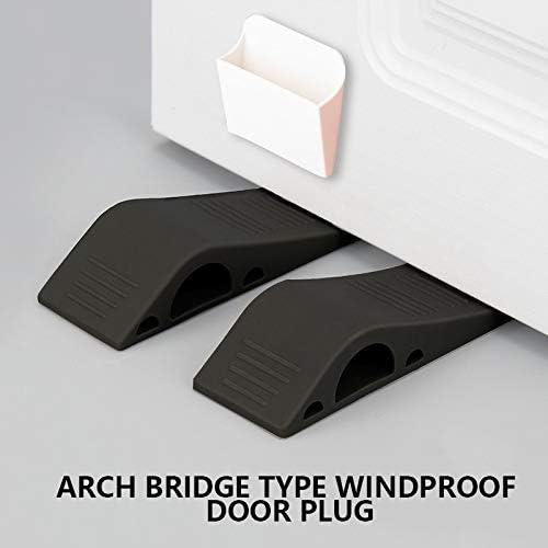 XWWDP 1PCS Black Arch Bridge Tipo de porta à prova de vento Plugue da porta da porta à prova de vento Segurança infantil