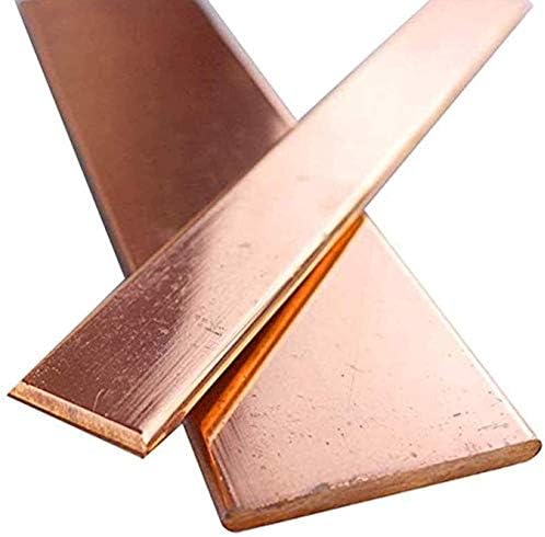 Folha de cobre de placa de latão 100mm/3. 94 polegadas T2 Cu metal barra plana artesanato Diy sucatas folhas de metal de