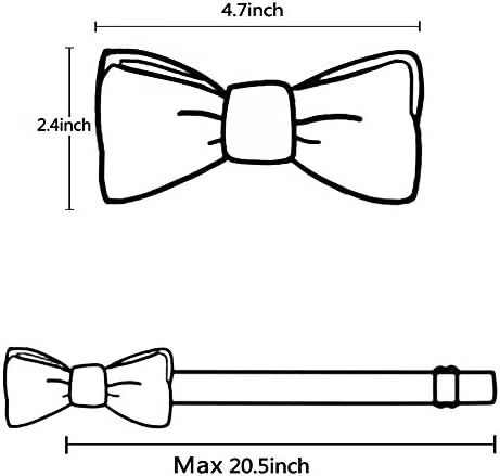 Suspender de 1,37 polegada de Alizeal Men e conjunto de gravata borboleta pré-amarrada