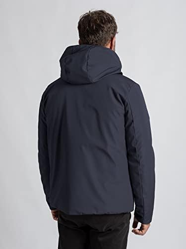 Jaquetas de Pokene para Men Jackets Men remendados de detalhes com casaco de inverno de cordão para homens para homens