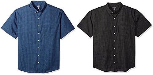 Van Heusen Men's Grande e Alto rugas grátis de manga curta