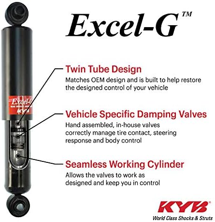KYB 339169 Excel-G Gas Strut, preto