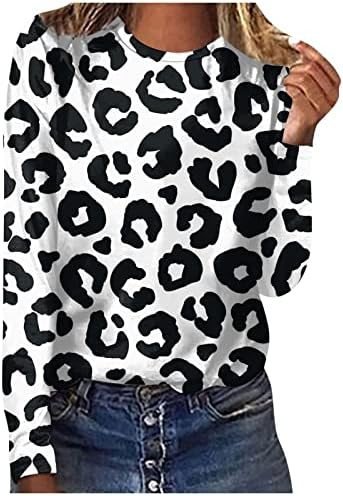 Blusa de moletom casual da moda feminina Blusa floral de manga comprida camiseta solta o-pescoço Ocupado confortável