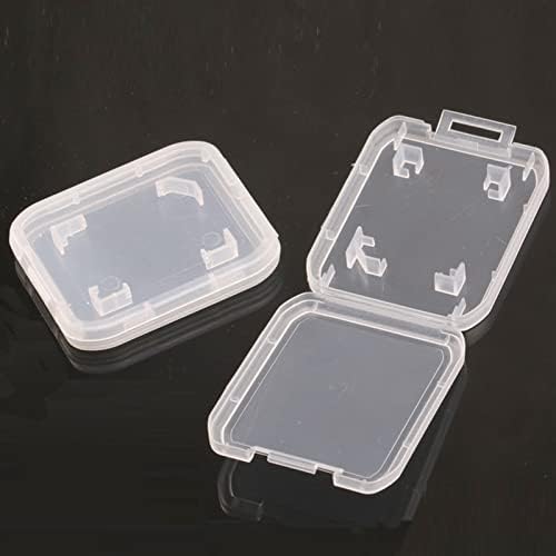 Caixa de cartões de memória de plástico Caixa da caixa de cartão 100pcs/lote transparente transparente padrão sd