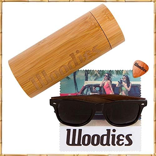 Óculos de sol de madeira polarizados com woodies com óculos de sol gratuitos de bambu para homens e mulheres | Proteção UVA/UVB