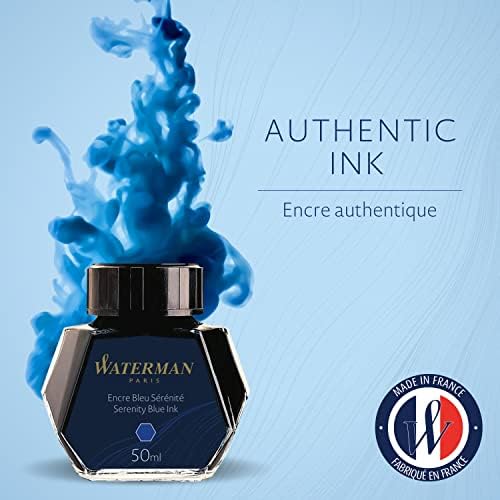 Waterman 50ml Ink Bottle para canetas -tinteiros, serenidade Blue Ink