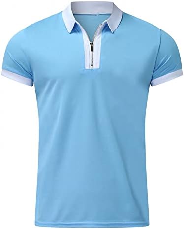 Camisa de golfe masculina, verão novo póhirt de cor solta de lapela solta de manga curta