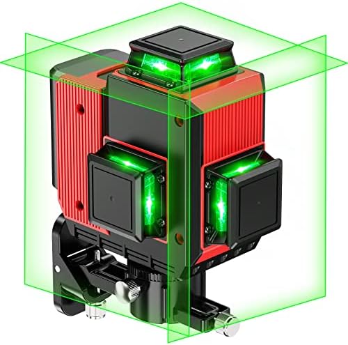Nível de laser 3D Auto -nivelamento 3x360 ° Nível de laser verde com o modo de parede do modo de pulso de exibição da bateria